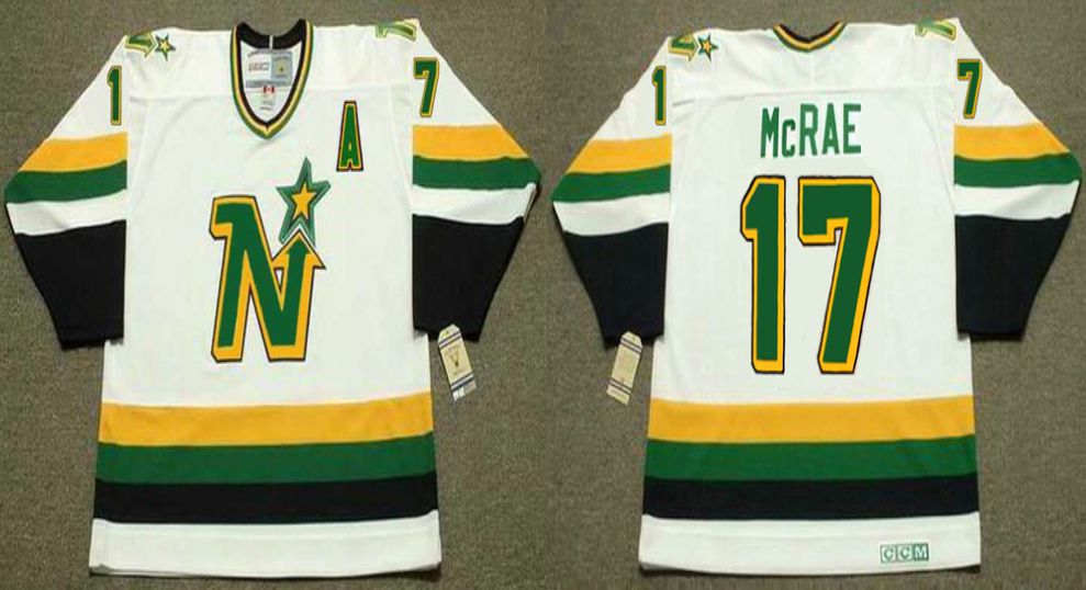 2019 Men Dallas Stars 17 Mcrae White CCM NHL jerseys